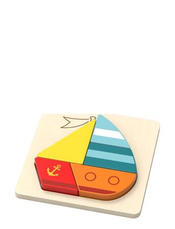 Ship Puzzle In 100 % Fsc Wood Magni Toys Patterned