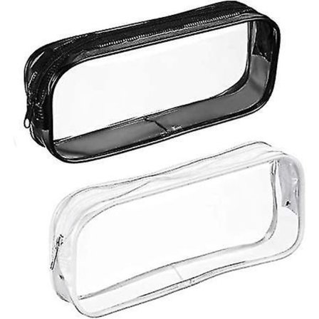 2 stk gjennomsiktige pennvesker Vanntette PVC-poser