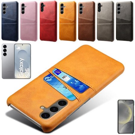 Samsung Galaxy S25 kuori 2 korttipaikkaa vaaleanruskea -