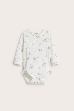 Newbie | Lelukuvioinen body | Luonnonvalkoinen