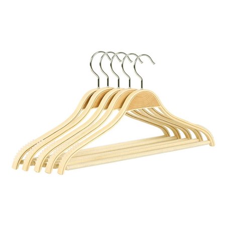 10 stk. kleshengere i tre. Kleshengere. Voksenbelter. 10-pakning kles- og buksehengere. Buksehengere--40 cm, AAFGVC