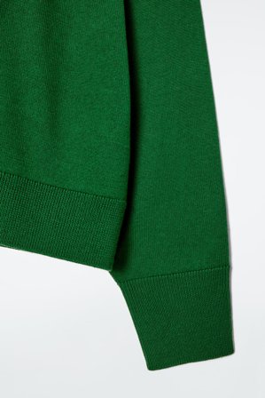 COS Women's Merino Wool Crew-Neck Jumper in Green