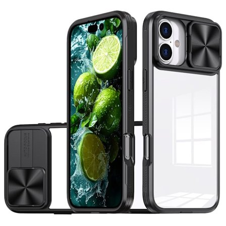 Edge Skal Kameraskydd iPhone 16 Svart