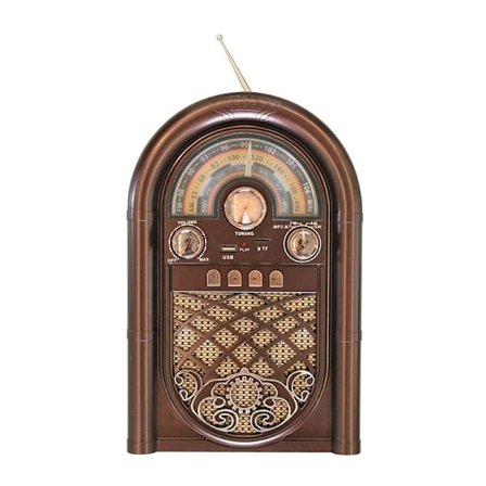 Retro Nostalgisk Radio Trådløs Bluetooth Høyttaler Kort Lyd Desktop FM Mellombølge Kortbølge High-End Radio Støtter 220V/110V