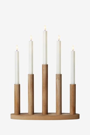 Markslöjd - Ljusstake Miila 5L - Brun - Adventsljusstakar - Från Homeroom