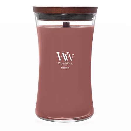Woodwick Hourglass Candles Rouge Oud 609g - Candela Profumata