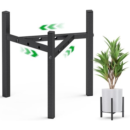 1 st Växtställ inomhus, Metall Växtkrukställ, Justerbart Blomställ Hörnväxtställ (Kruka & Växt Ingår Ej)