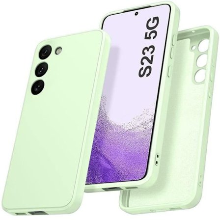Coque - BOOLING - för Samsung Galaxy S23 - Flytande Silikon - Ultra Slim - Grön