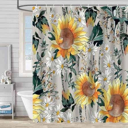 Blomsterdusjforheng Bad Anti Mugg Vanntett Vaskbar Boh