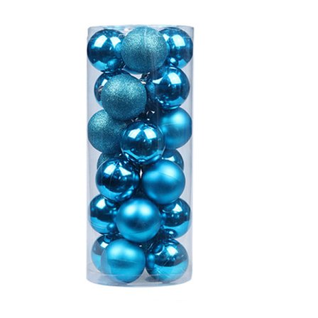 24-pack julbollsdekorationer 40 mm splittringssäker Färgglad