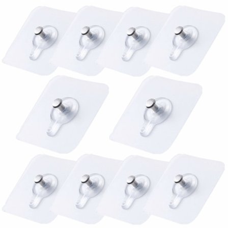 10 kappaleen itseliimautuvat kuvakoukut, läpinäkyvät kuvatarrakiinnikkeet, ei porausta vaativat kuvaripustimet, itseliimautuvat kuvaripustimet