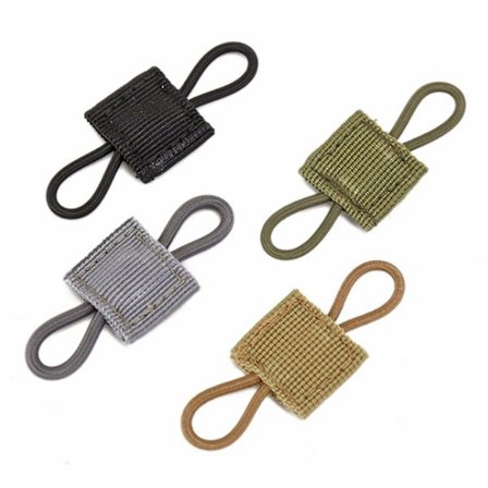 Taktisk PTT-holder Molle Bungee Kabelvev Festespenne. (flerfarget)(4 stk)