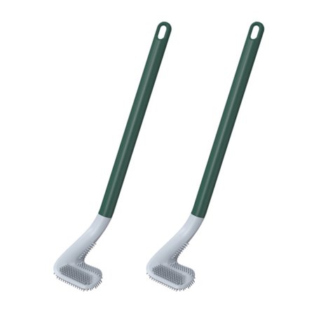 Toalettborste Vägghängande djuprengöringsborste med halkfritt långt handtag för badrumstoalett