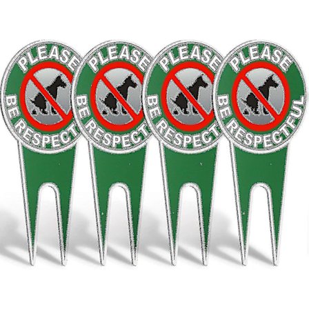 4 stk. "Ikke-bæsj"-skilt for hunder - Vær hensynsfull - Ingen bæsj på plenen - Skilt for hagen - Stopp hunder fra å bæsje