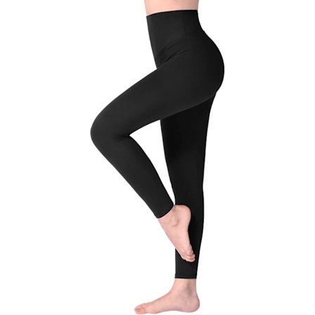 Fleeceforede leggings til kvinder, bløde, elastiske, uigennemsigtige leggings med mavekontrol, termiske, varme, tykke yogabukser til vinteren