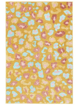 Leopold Kids Rug Indoor/Outdoor Washable 100X160 Small Yellow/Multicolor Animal