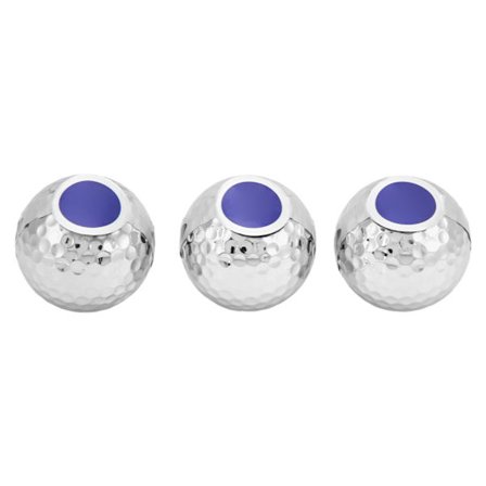 3 kpl värilliset golf-nauhapalloa seremonia lahja golfpallo koristepallo juhlaan sisä- ja ulkokäyttöön hopeapinnoitettu pallo