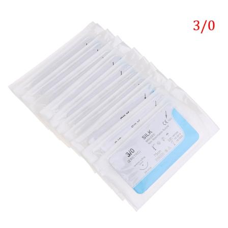 12 STK Dental Kirurgisk Silketråd Sutur Kirurgisk Praksis K Black 3.0