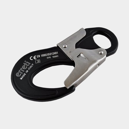 Sicherheitskarabiner für Sicherheitsleine Erreti, ISO 12401, schwarz - Boot