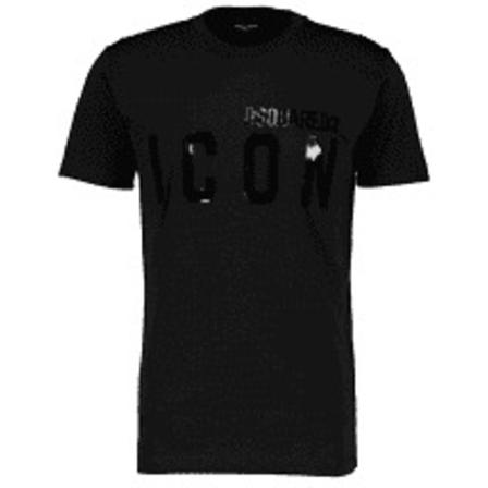 Dsquared2, T-Shirts Zwart, Dames, Maat:XS