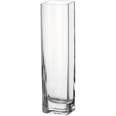 Skåpvas, rektangulär glasvas, höjd 30 cm, bredd 8 cm