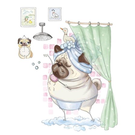 Suloinen koira WC-tarra vedenpitävä irrotettava pitkäikäinen kylpyhuoneen koristetarra kodin tarvikkeet