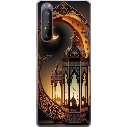 Kompatibel Mobilcover til Sony Xperia 1 II Nærbillede af kattens øje med intens blå iris og detaljeret pels i makrofotografi