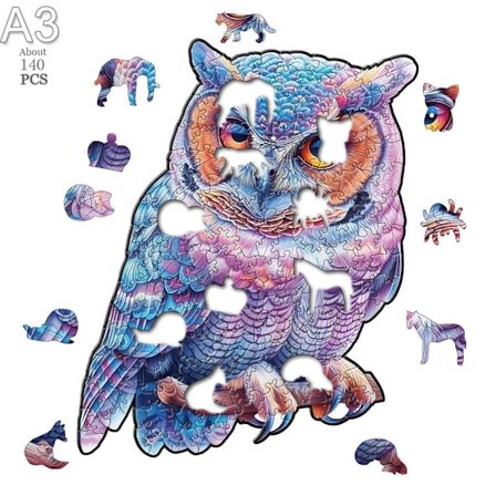 Upeat kukat puiset eläinpalapeli aikuisille lapsille Ihanat lohikäärmeen korkealaatuiset palapelit Brain Twister -lelut