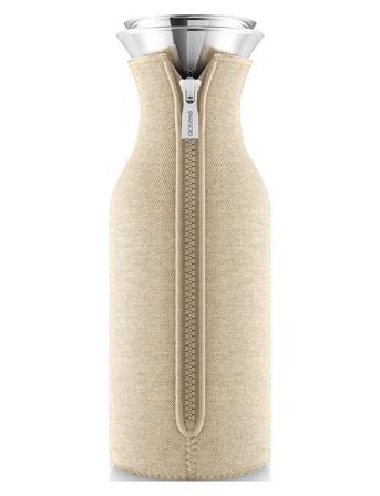 K.karaffel 1,0L Soft Beige Woven Home Tableware Jugs & Carafes Thermal Carafes Sølv Eva Solo