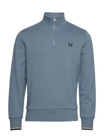 Half Zip Sweatshirt Sweat-shirt Genser Blå Fred Perry*Betinget Tilbud