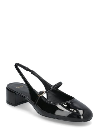 Mango Heeled Shoes With Buckle - Black - 36
