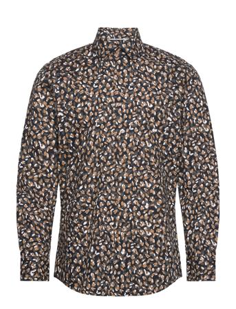 H-Hank-Kent-C1-214 Skjorte Business Brun BOSS*Betinget Tilbud