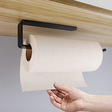 Kjøkkenrullholder selvklebende kjøkkenpapirholder rullholder veggmontering for kjøkken og bad, ingen boring (LGL)