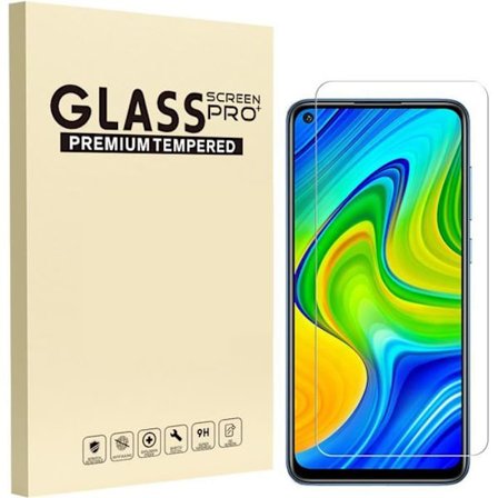 Skærmbeskyttelse - Xiaomi - Redmi Note 9 - Hærdet glas - Ridsesikkert - Gul