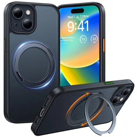 TORRAS Mobilskal till iPhone 15 Magsafe Kickstand - Svart
