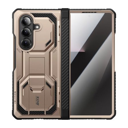 Coque för Galaxy Z Fold 7 Armorbox-kollektion med härdat glas och I-Blason-stativ i guld