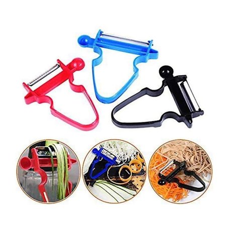 Magic Trio Peelers Set med 3 nye frukt- og grønnsakskjøkken-startsett (skreller)