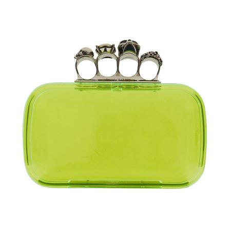 Alexander McQueen, Clutches Geel, Dames, Maat:ONE Size