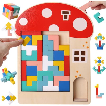 Tre Tetris puslespill i tre