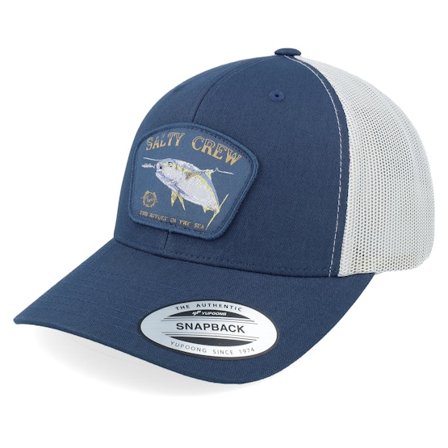 Salty Crew - Blå trucker Caps - Surface Retro Navy/Silver Trucker @ Hatstore