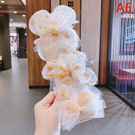 3pcs/set New Girls E Chiffon Yarn Bow Hairpins Kids Sweet Hair