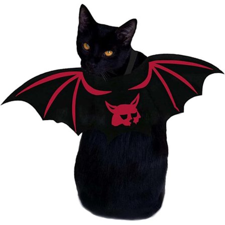 Halloween kattekostumer, bedårende unikt Halloween kattekostume til kattekilling hvalp lille hund, justerbar blød kæledyr outfit tøj (passer til alle 