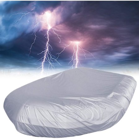 (Grå 420*94*46cm) Oppblåsbar Båtdeksel, 210D Oxford Stoff Kajakk Kano Presenning Deksel- Vanntett