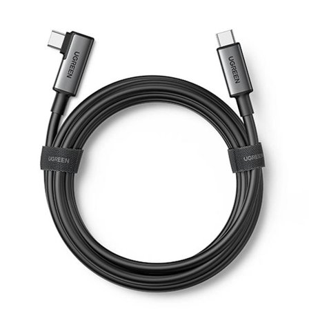UGREEN USB-C to USB-C Cable, Angled right, 5m - Black