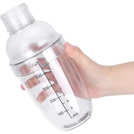 Cocktail Shaker, Plastik Transparent Drikkemixer Aftagelig Tekande Blandings Shaker