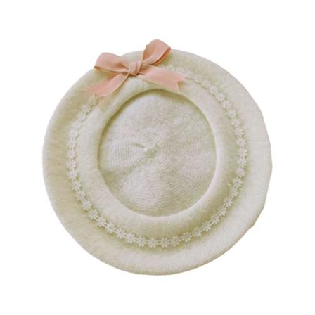 Vinter Japansk Lolita Kawaii Biscuit Hat Sød Daisy Bueslynge Hat Beret Sød Kvinde A