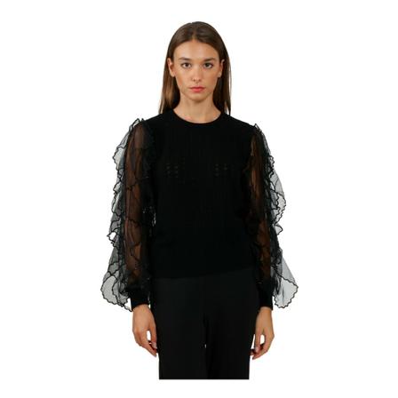 Twinset Blouses svart, Dam, Dam, Storlek: S