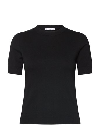 Mango | Short-Sleeved Fine-Knit Sweater | XS