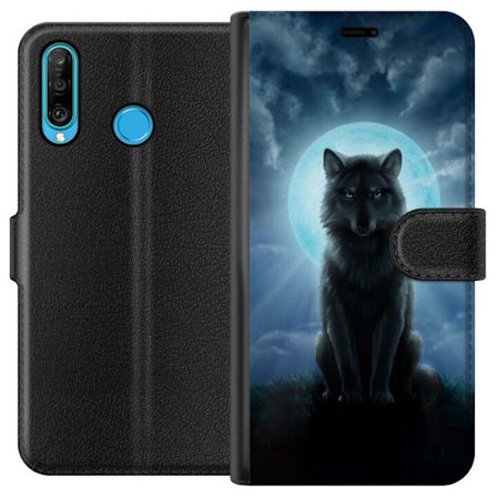 Kompatibelt Lommeboketui til Huawei Huawei P30 lite Ulv