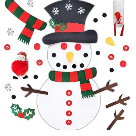 Diy Filt Christmas Snowman Game Set Vägghängande Julklappar